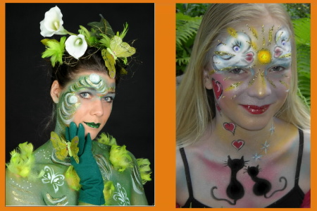 Facepainting für Teenies mit phantasievollen Motiven